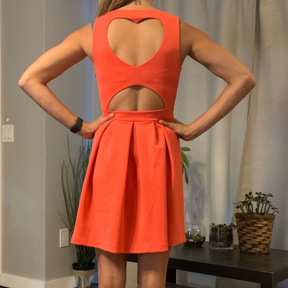 Coral Skater Dress - 4 - Picture 2 of 3